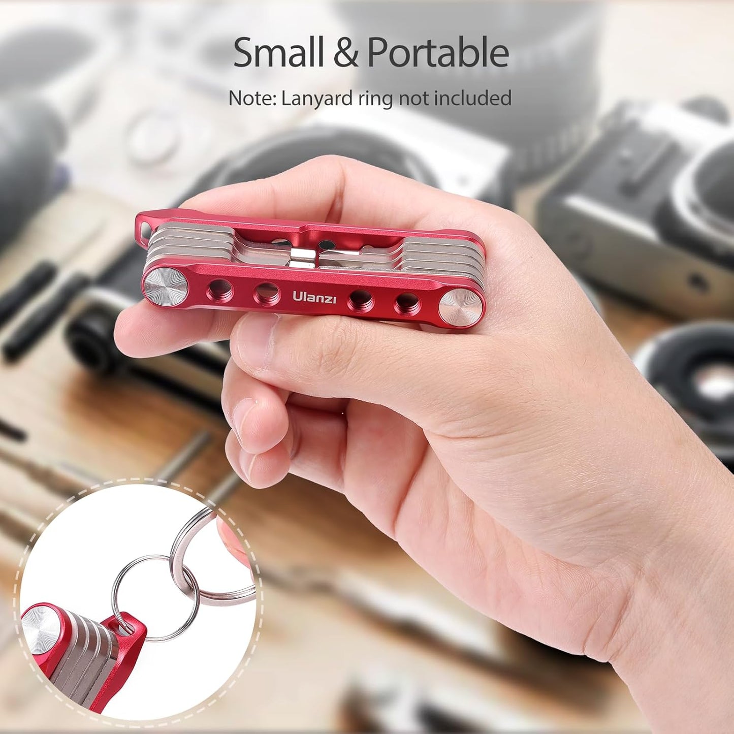 BNIB-ULANZI 9-in-1 Folding Tool Set with Screwdrivers and Hex Key Wrenches, Pocket Multitool Keychain