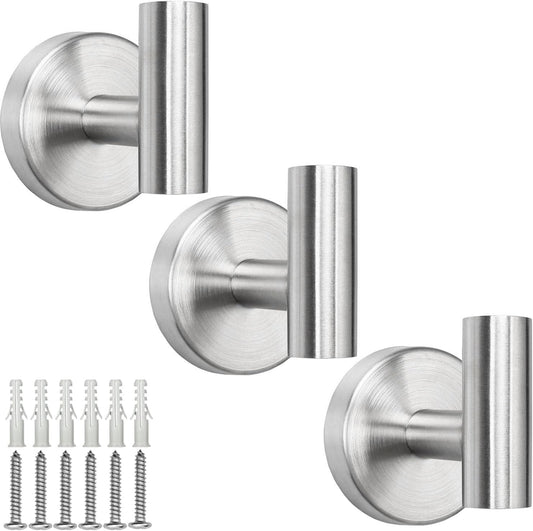 BNIB-Towel Hook for Bathroom, Wall Mounted Robe Hook, SUS 304 Stainless Steel Coat Hook,-$8/1set,-$15/2sets