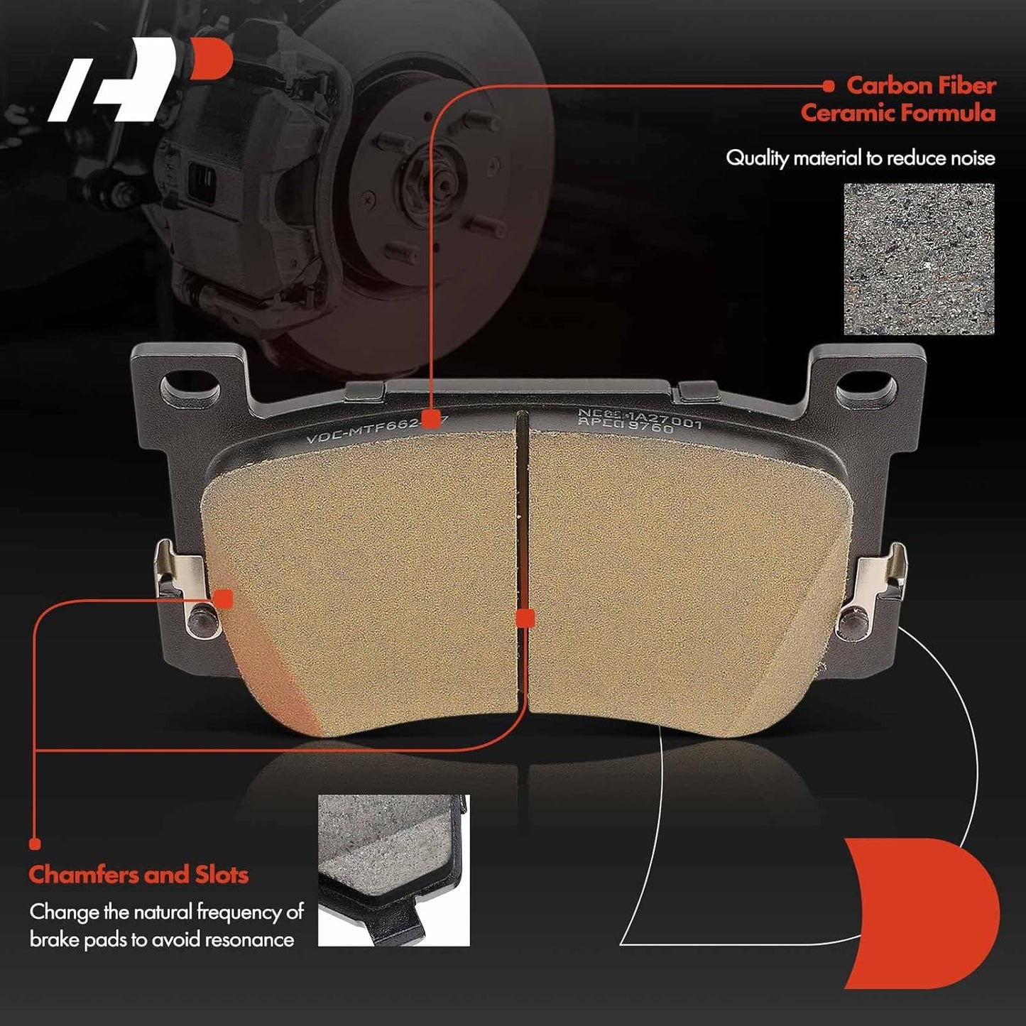 BNIB-Front Ceramic Disc Brake Pads Set Compatible with Genesis and Kia Models - G90 2017-2020,-$35