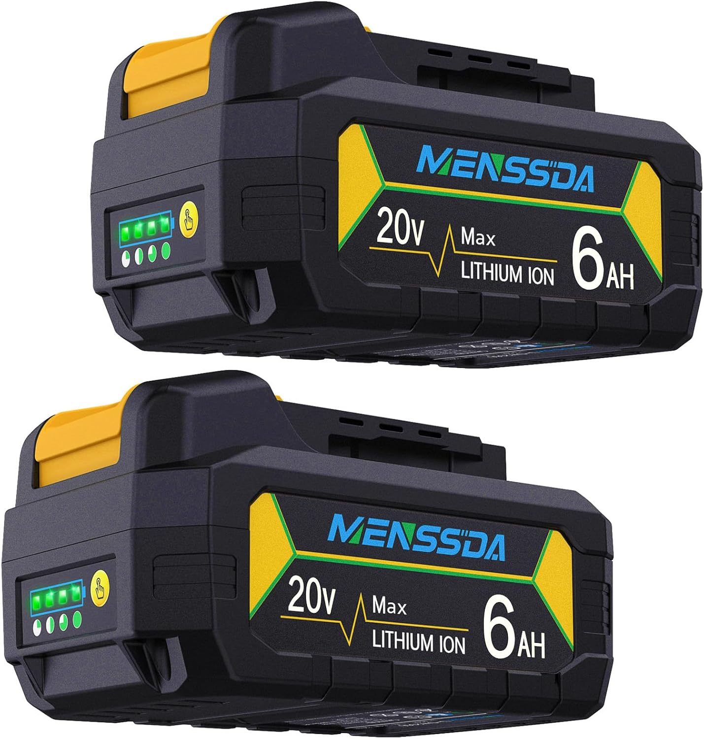 BNIB-2Pack True 6AH Capacity Replacement Battery Compatible with Dewalt 20V Max Tool, 20 Volt Batteries,-$60