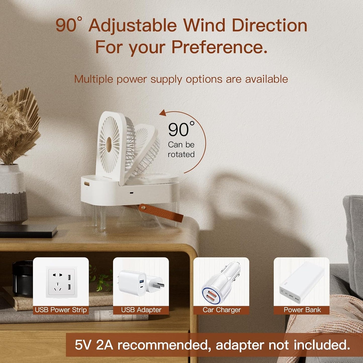 BNIB-Portable Air Conditioners, Soves Room Cooler Air Conditioner [Rechargeable & 2.5L Water Tank],
