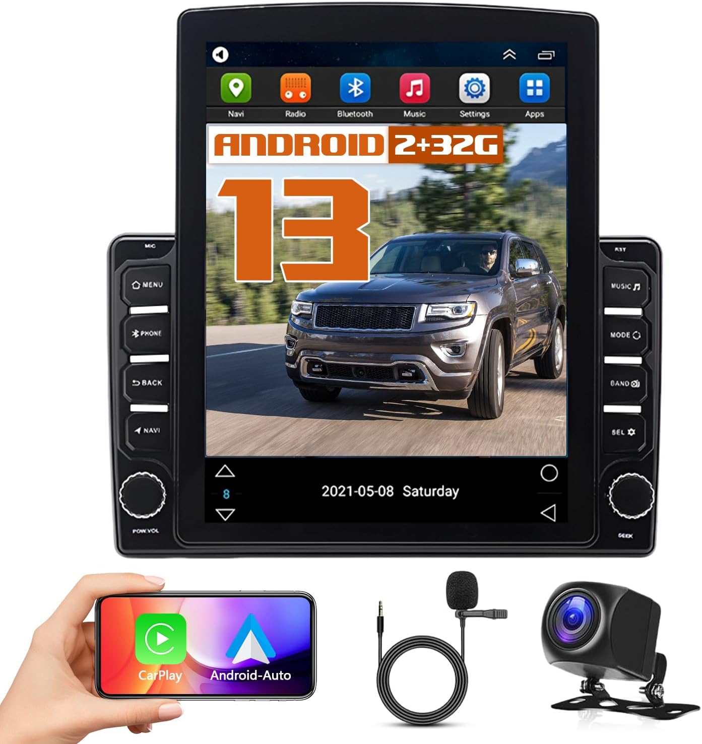 BNIIB-Android 13 Car Stereo Radio for 2009-2012 RAM 1500 2500 3500, 9.7 in HD Touchscreen Wireless,-$200