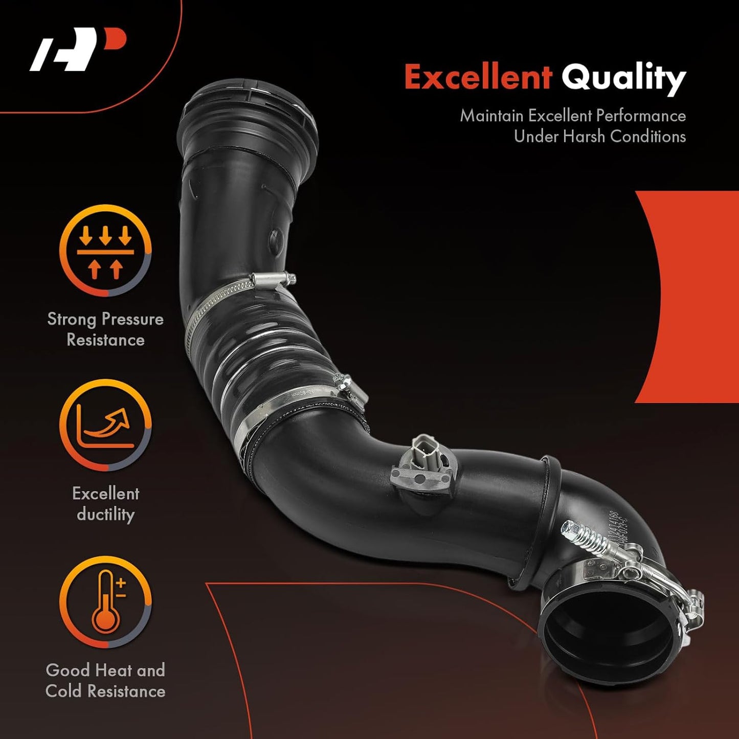 BNIB-Cold Side Intercooler Pipe Outlet Duct Hose w/IAT Compatible with Ford - 2011-2016 - F250,-$85
