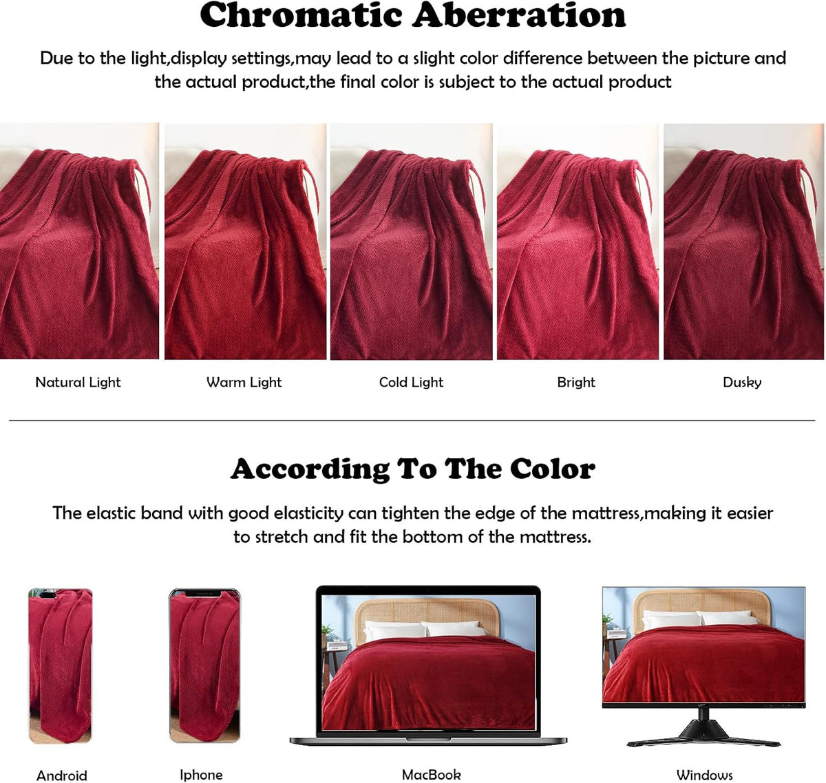 BNIB-NEWCOSPLAY Fleece Leaves Pattern Throw Blanket, Red, 50"x60" - $15