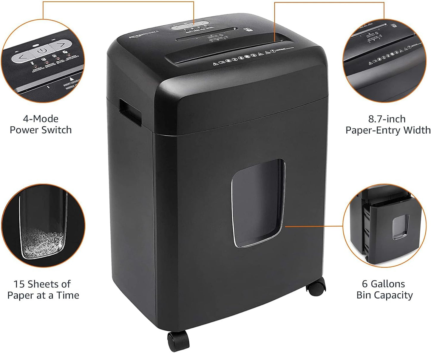 BNIB-Paper Shredder for Home and Office, New Model 15-Sheet Cross Cut, CD/Credit Card Shredder,-$130