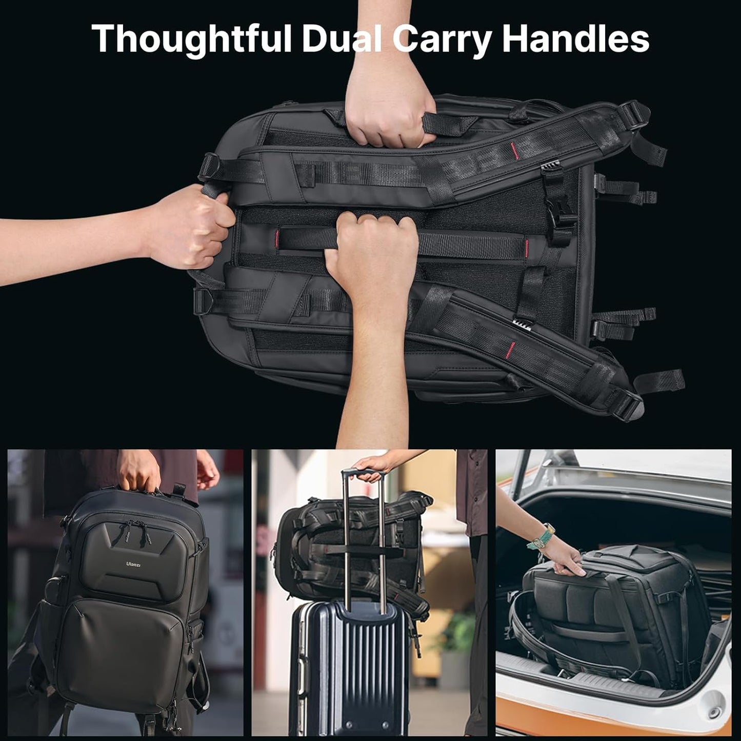 BNIB-ULANZI BP10 35L Hardshell Camera Backpack – Splash-proof Anti-Theft DSLR/Drone/Laptop Bag