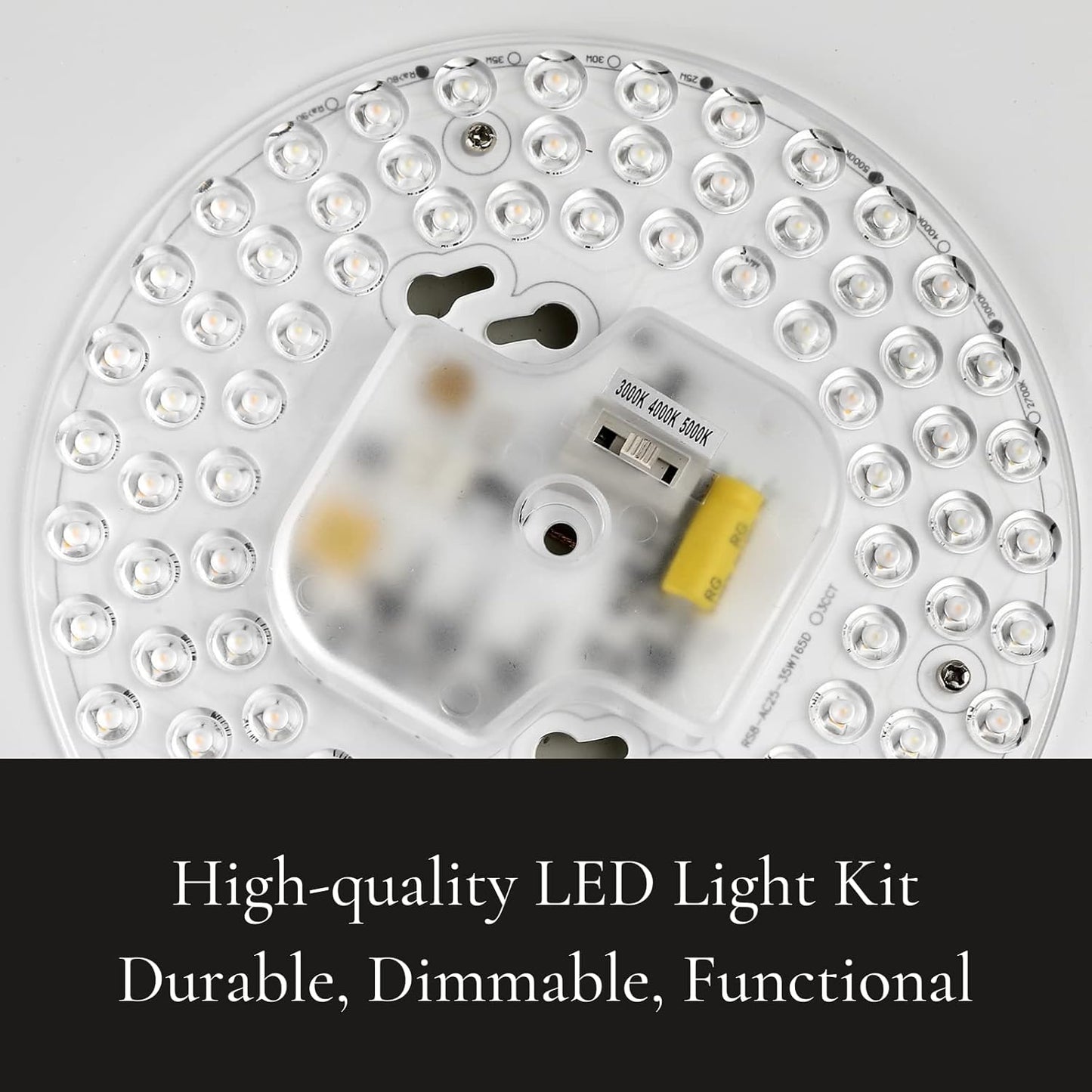 BNIB-Myth Realm Integrated LED Flush Mount Close to Ceiling Light, 14 inch Dimmable Selectable 3 Colors,-$20