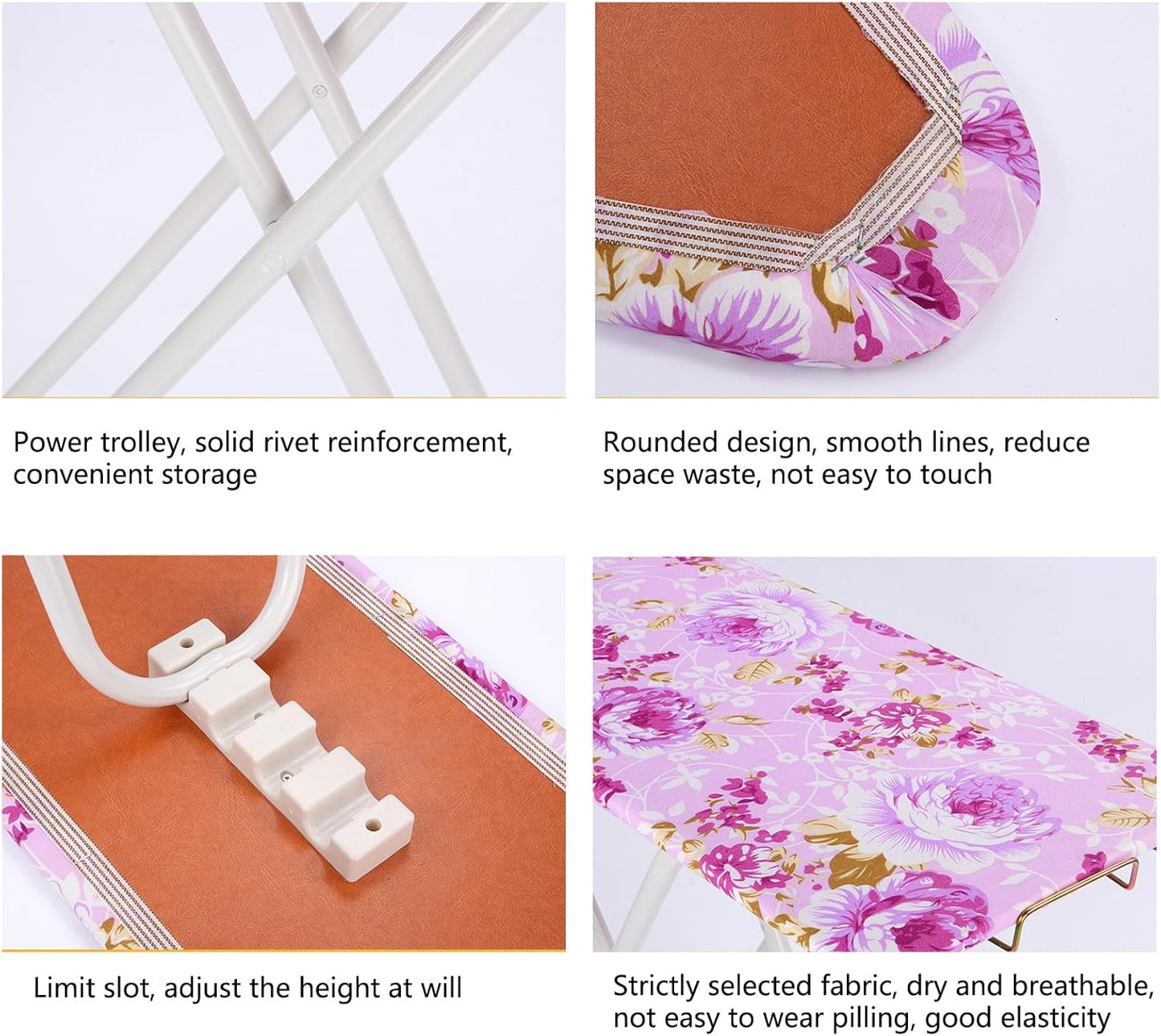 BNIB-Ironing Board Full Size, Extra-Wide Adjustable Height Folding Ironing Board with Iron Rest,-$25