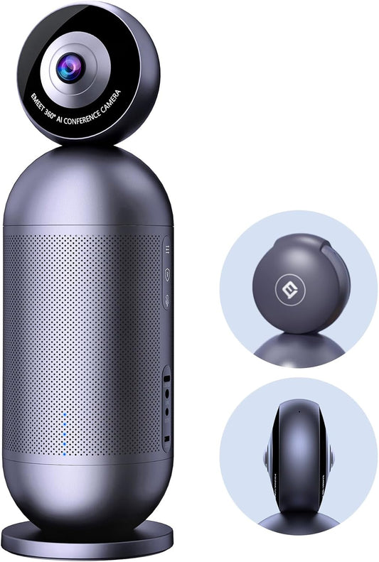 OPen Box EMEET Meeting Capsule Pro, Dual 4K Lenses 360°Auto-Tracking Speakers Video Conference Camera ,-$300