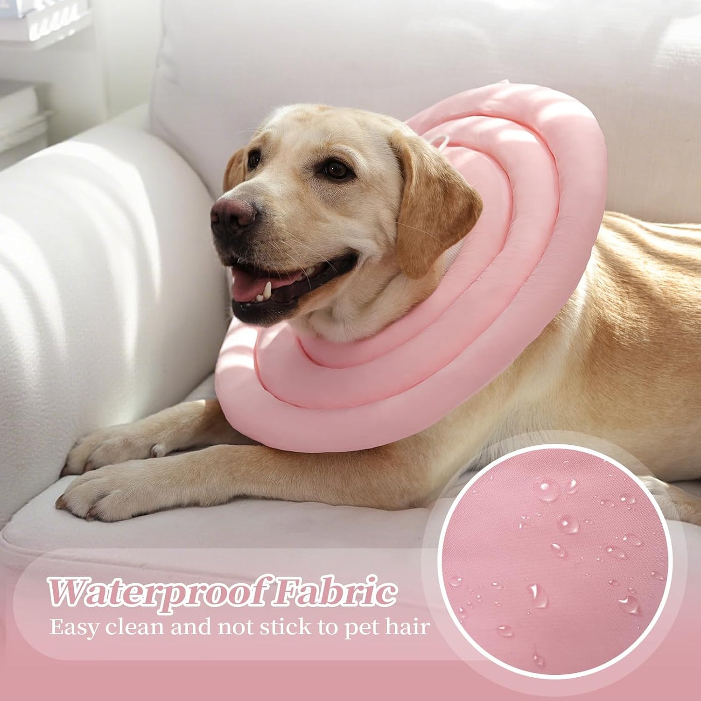 BNIB-IDOMIK Dog Recovery Collar, Waterproof Soft Dog Cone, Comfy Protective Elizabethan Collar Alternative