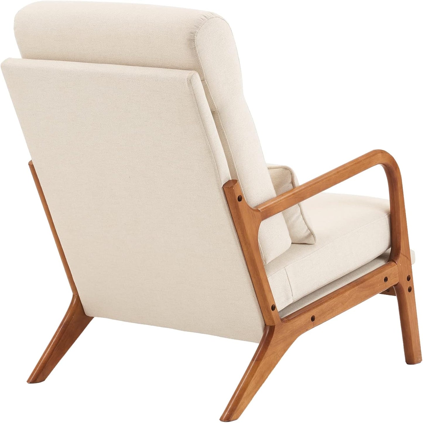 BNIB-Karl home Accent Chair Mid-Century Modern Chair with Pillow Upholstered Lounge Arm Chair