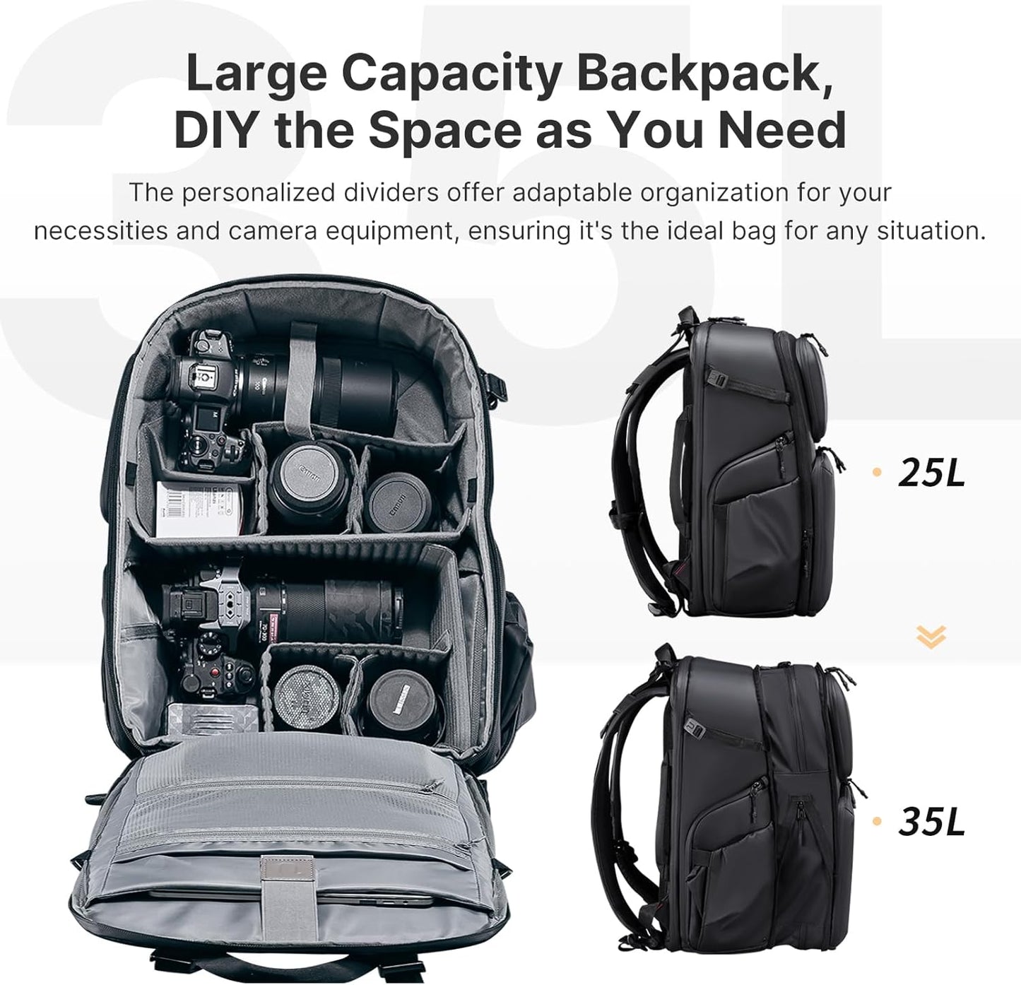 BNIB-ULANZI BP10 35L Hardshell Camera Backpack – Splash-proof Anti-Theft DSLR/Drone/Laptop Bag