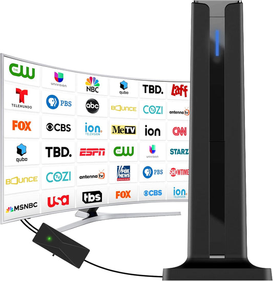 BNIB-Digital TV Antenna for Smart TV Indoor，2025 TV Antenna with Strong Magnetic Base, 360°&Long Range
