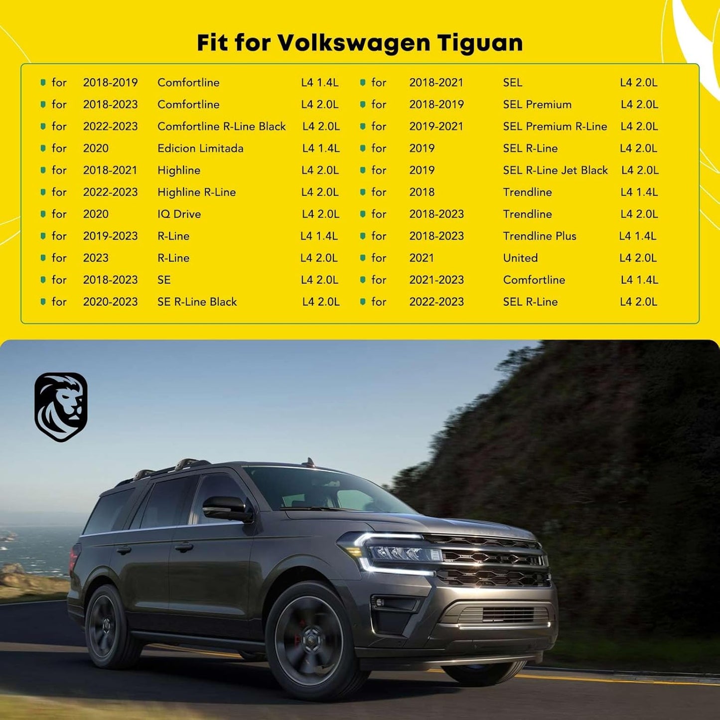 BNIB-YHTAUTO Car Roof Rack Cross Bar Compatible with Volkswagen Tiguan 2018-2024 w/Raised Rails,-$140
