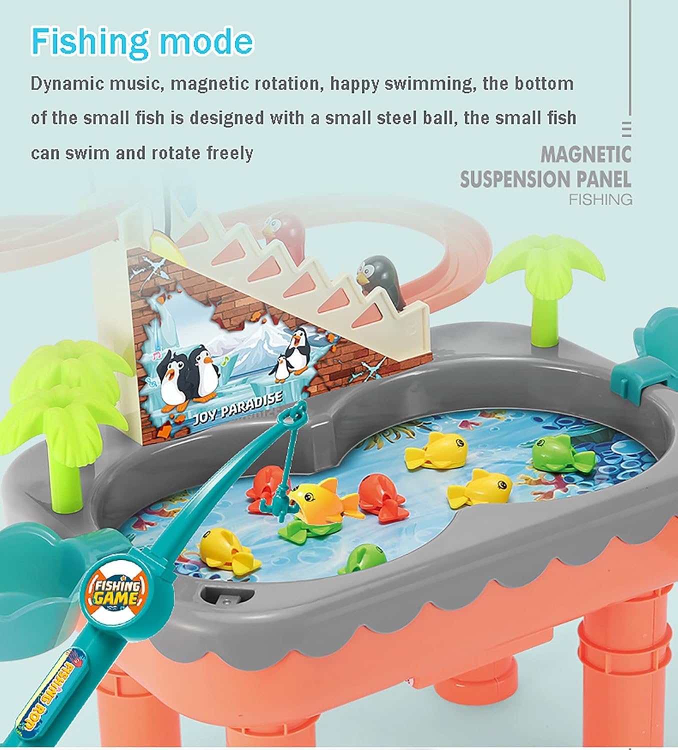 BNIB-Fishing Game Toys Magnetic Game 3 in 1 Interactive Memory Counting for Kids 3-8 Years Old,-$35