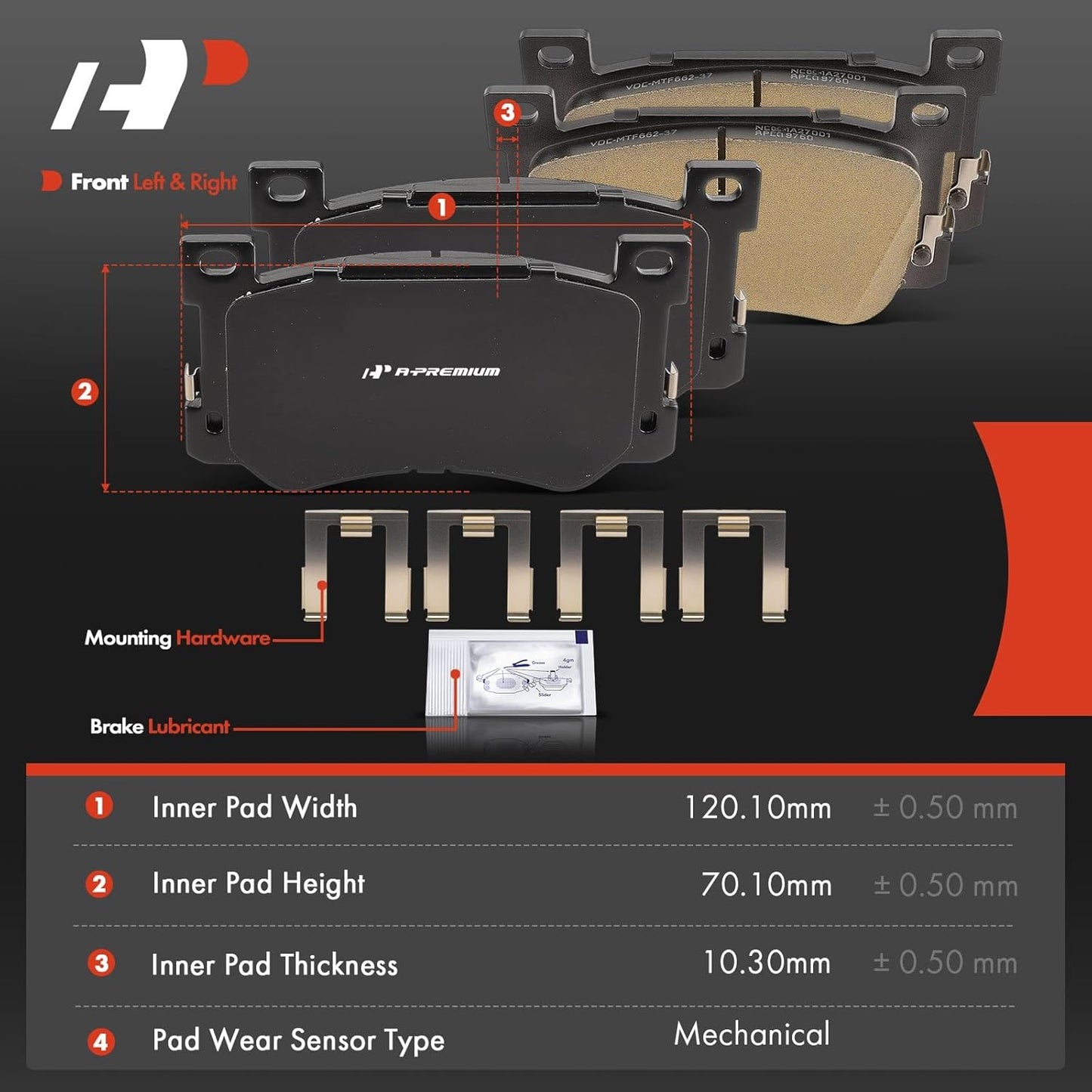 BNIB-Front Ceramic Disc Brake Pads Set Compatible with Genesis and Kia Models - G90 2017-2020,-$35