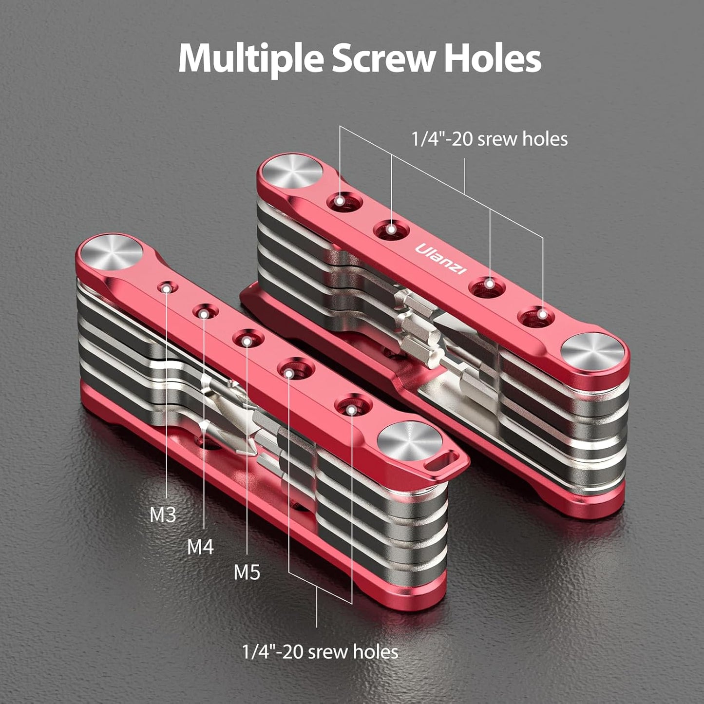 BNIB-ULANZI 9-in-1 Folding Tool Set with Screwdrivers and Hex Key Wrenches, Pocket Multitool Keychain