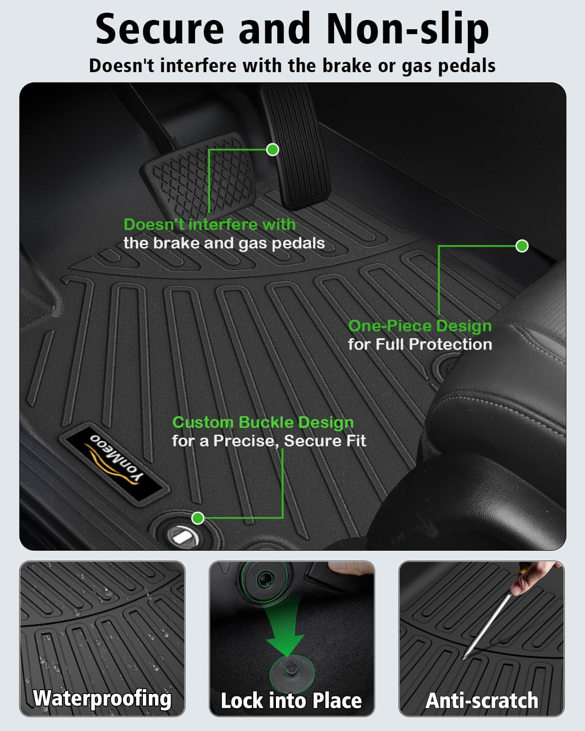 BNIB-Floor Mats & Cargo Liner Custom Fit for 6-Seats EV9 2024-2026 (Not Fit Relaxation Chairs & 7-Seats) ,-$100