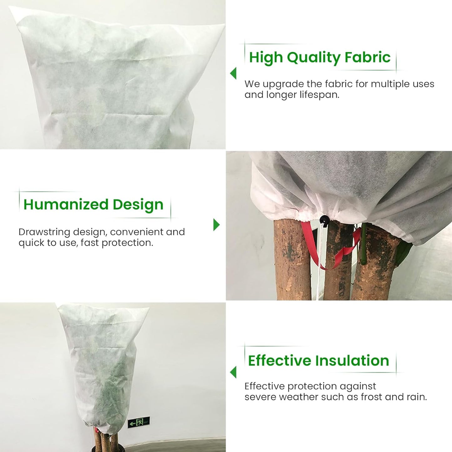 BNIB-2 Pack Plant Covers Freeze Protection, Winter Warm Plant Cover Tree Frost Cloth Warm Blankets-$10