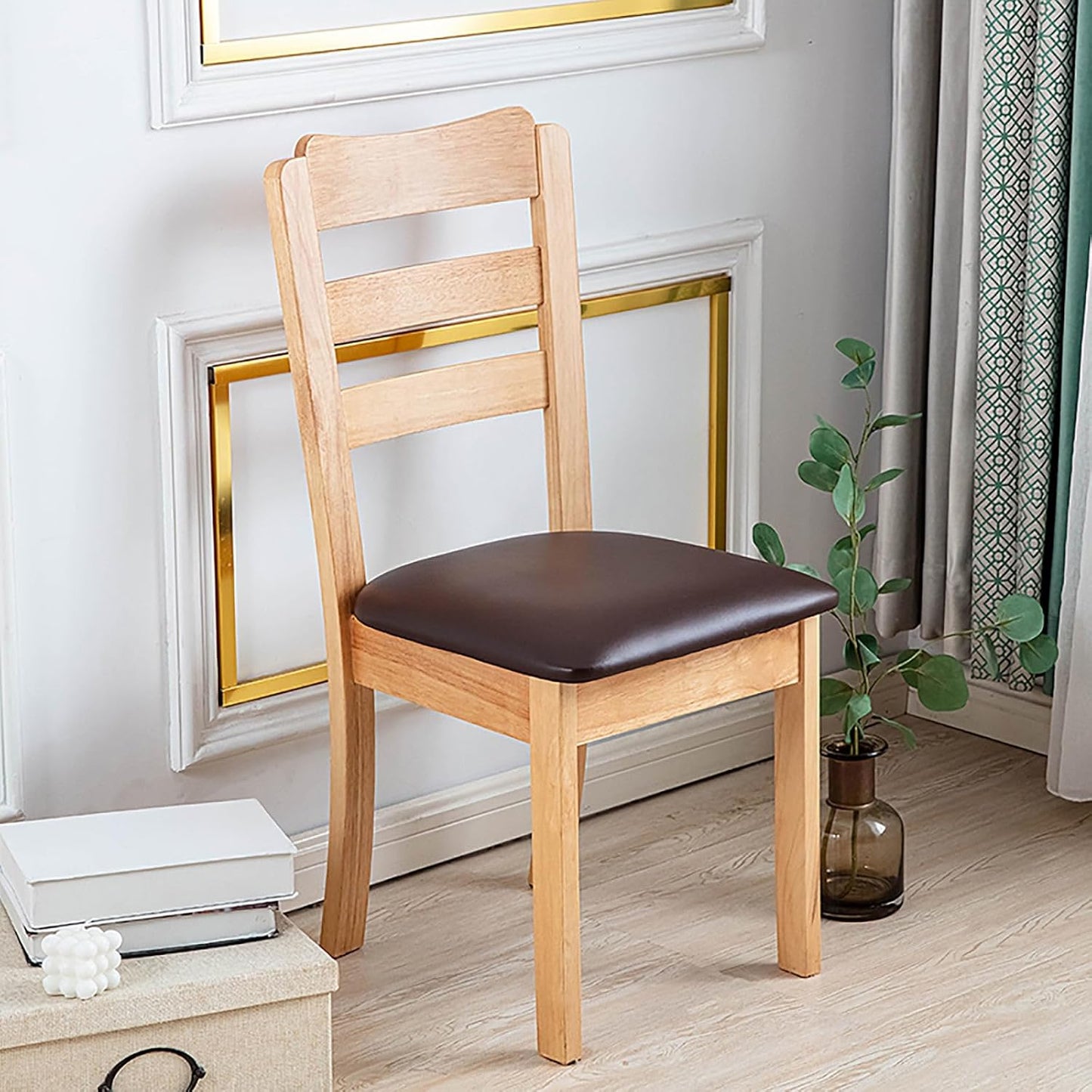 BNIB-PU Leather Seat Covers for Dining Room Chair, 4 Pack Waterproof Dining Room Chair Covers Stretch,-$10