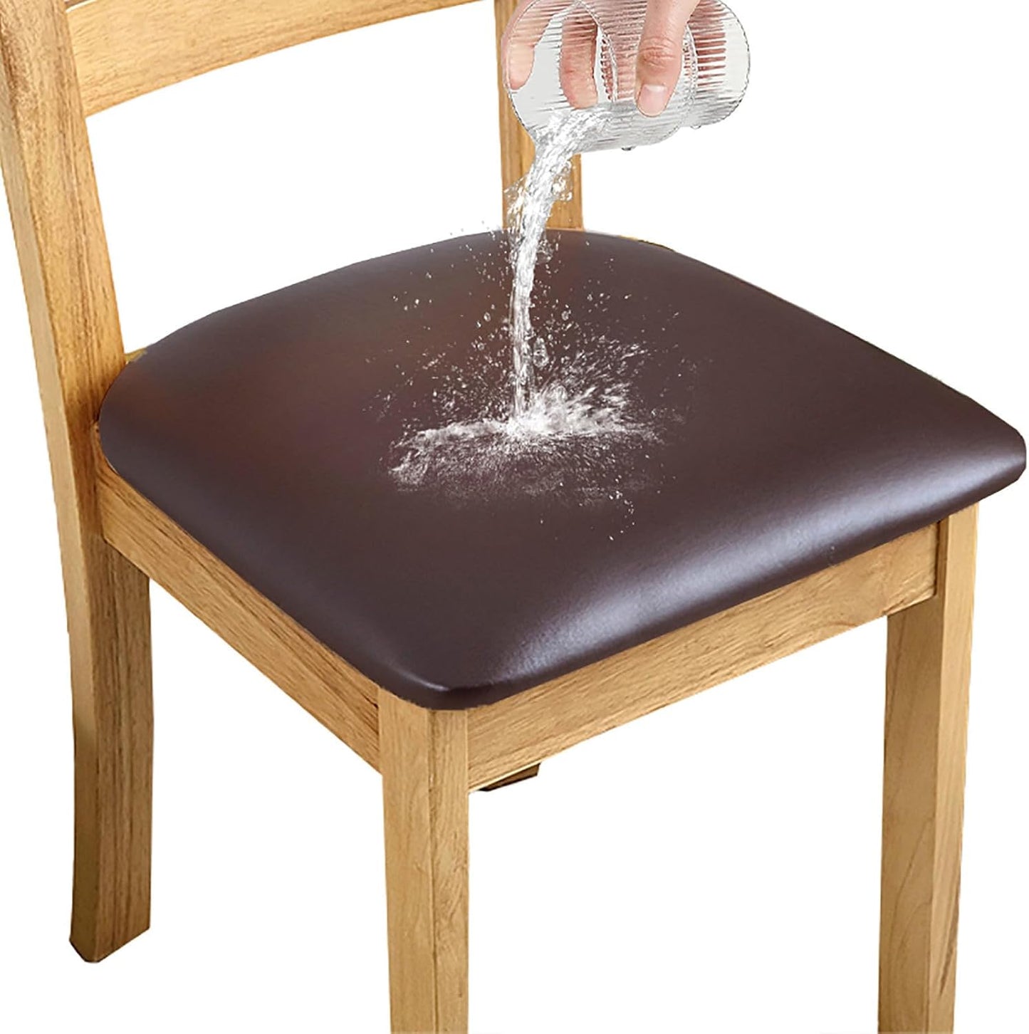 BNIB-PU Leather Seat Covers for Dining Room Chair, 4 Pack Waterproof Dining Room Chair Covers Stretch,-$10