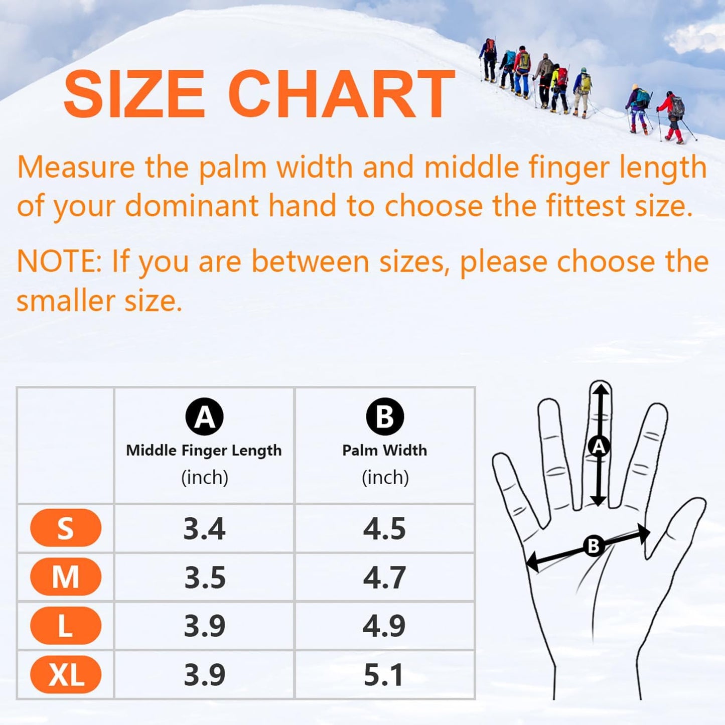 BNIB-OZERO Winter Gloves | Thermal Gloves with Warm Fleece and Anti-skid Suede - for Men & Women,Size: L