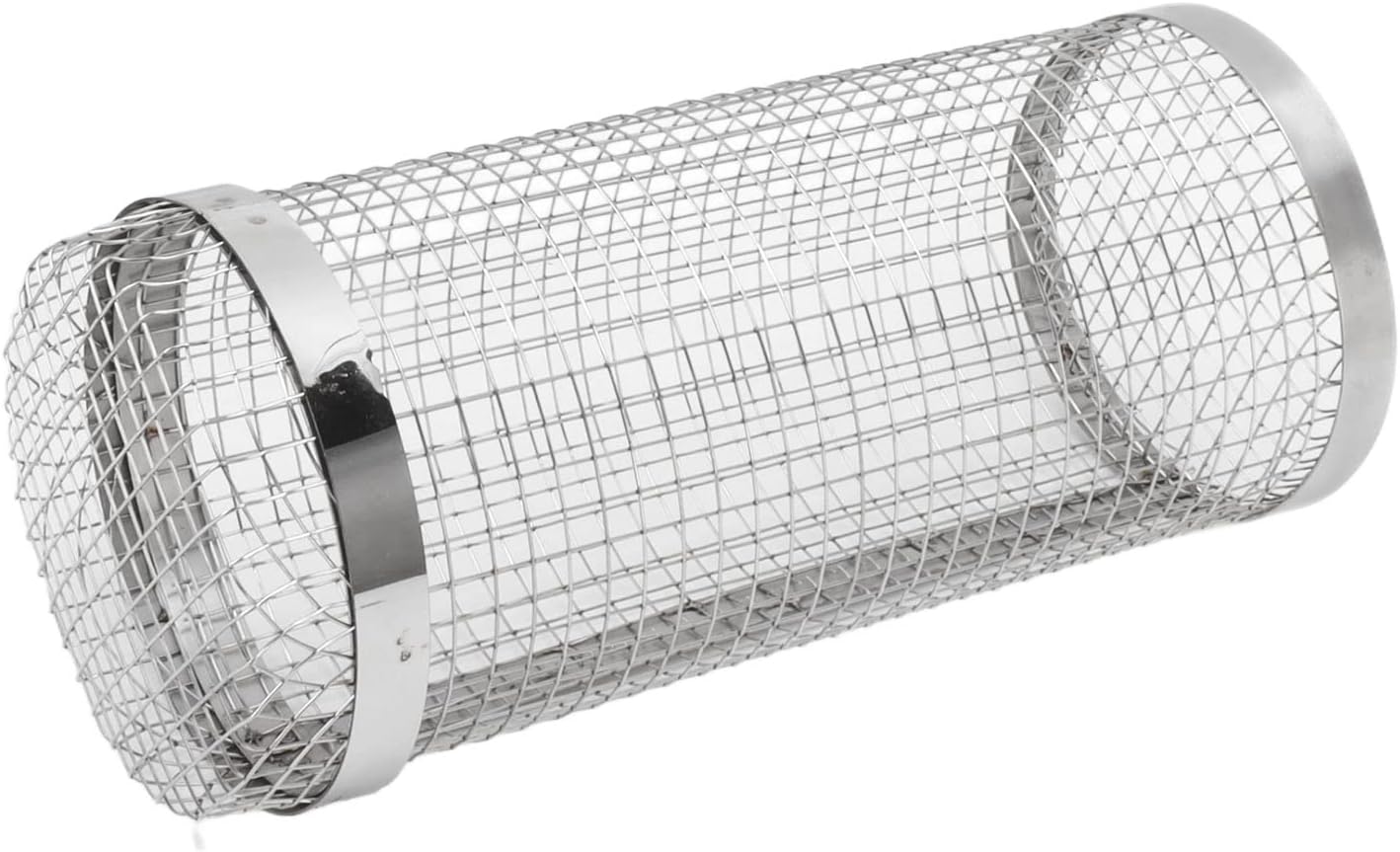 BNIB-Rolling Grill Baskets for Outdoor Grilling,Stainless Steel Heat Resistant Rust Prevention (20cm),-$8