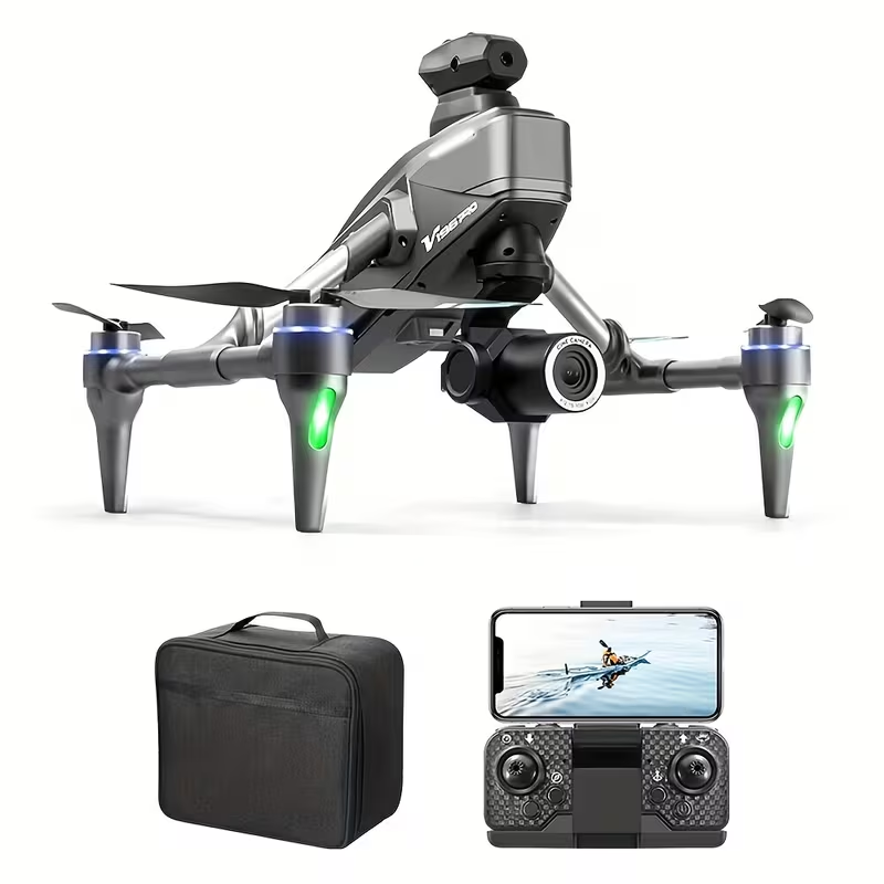 BNIB-V196 GPS Drone with 1080P HD Camera, Two Batteries,featuring One-Key Takeoff/Landing,-$90