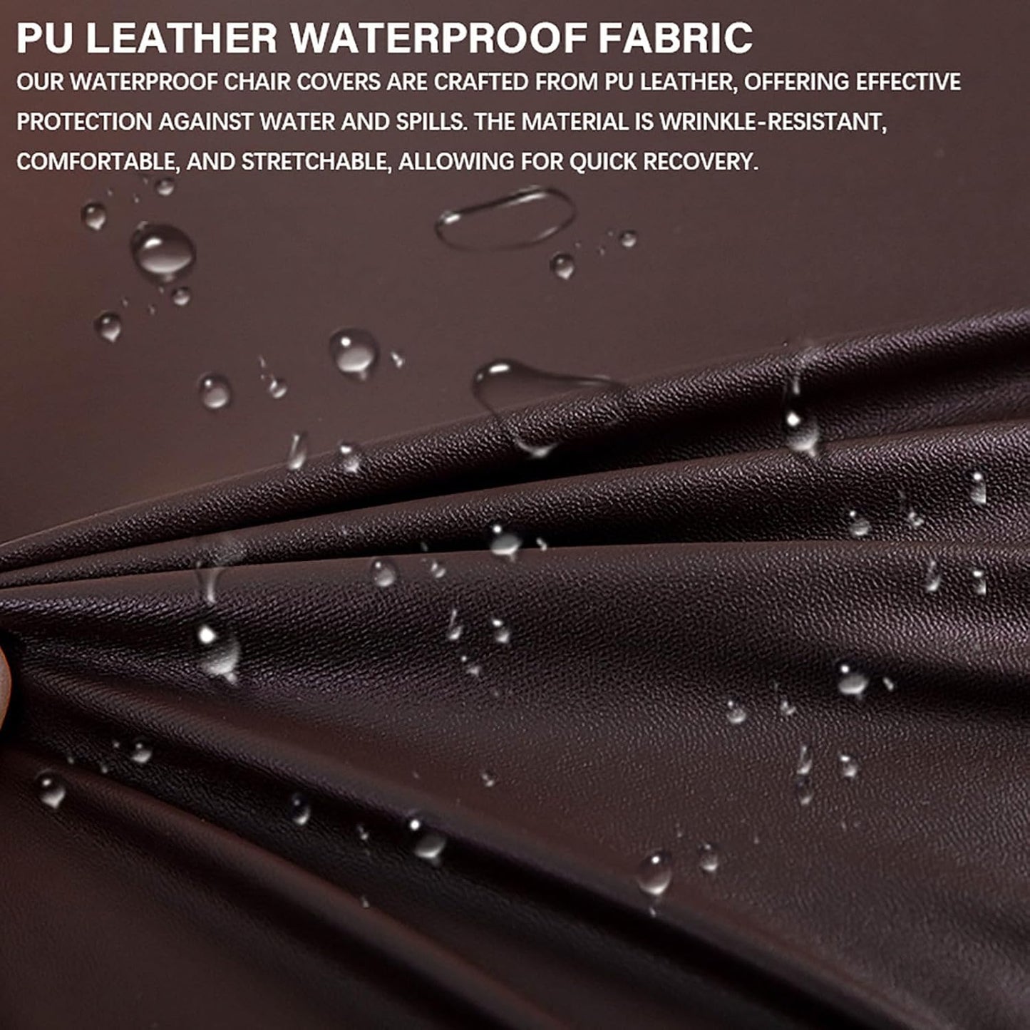 BNIB-PU Leather Seat Covers for Dining Room Chair, 4 Pack Waterproof Dining Room Chair Covers Stretch,-$10