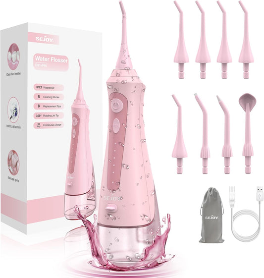 BNIB-Sejoy Water Dental Flossers for Teeth Cleaning, Electric Oral Irrigator for Teeth Rechargeable Cordless,-$20