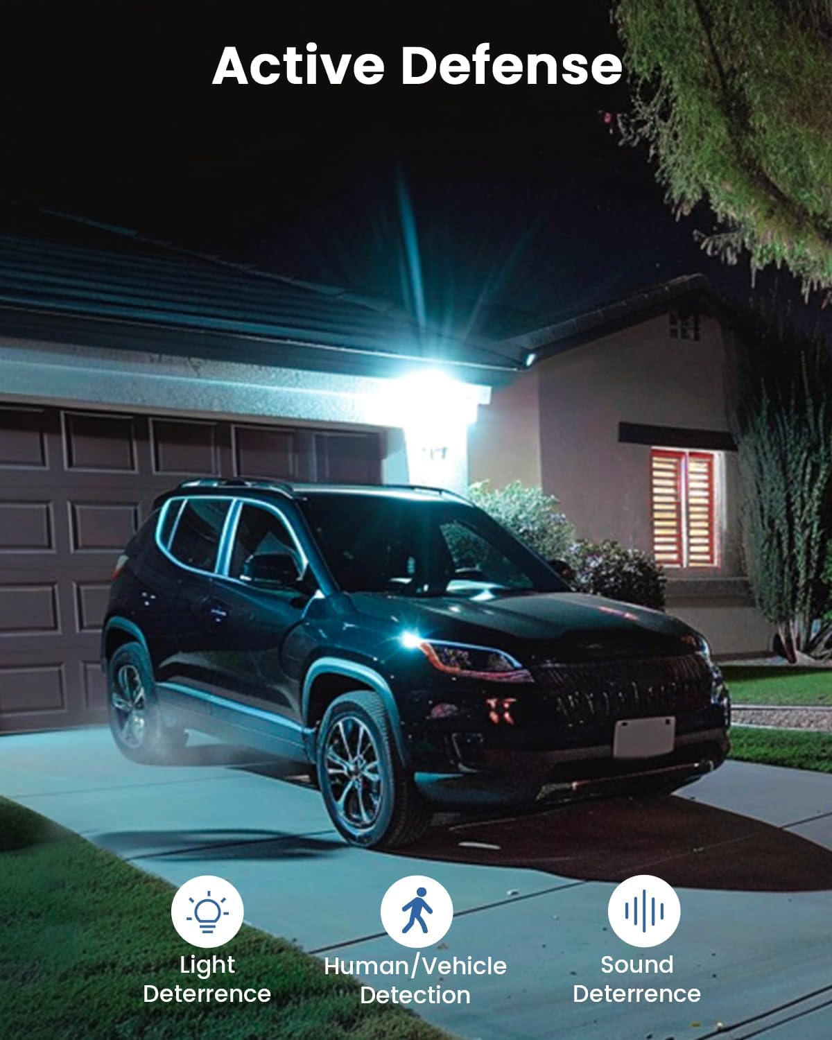 BNIB-AOSU Solar Security Camera Wireless Outdoor, 3K/5MP WiFi Camera Surveillance Exterieur