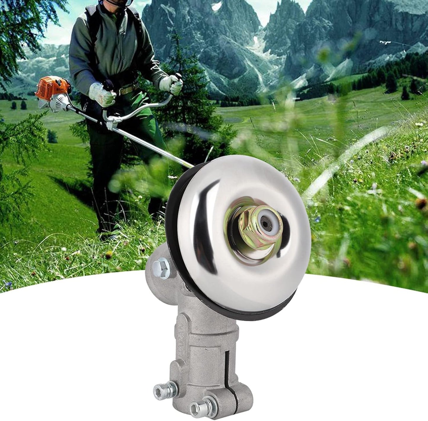 BNIB-Lawn Mower Gear Head, Universal 9pin Spline Brush Head Cutter Strimmer Grass Trimmer, 26mm, -$10
