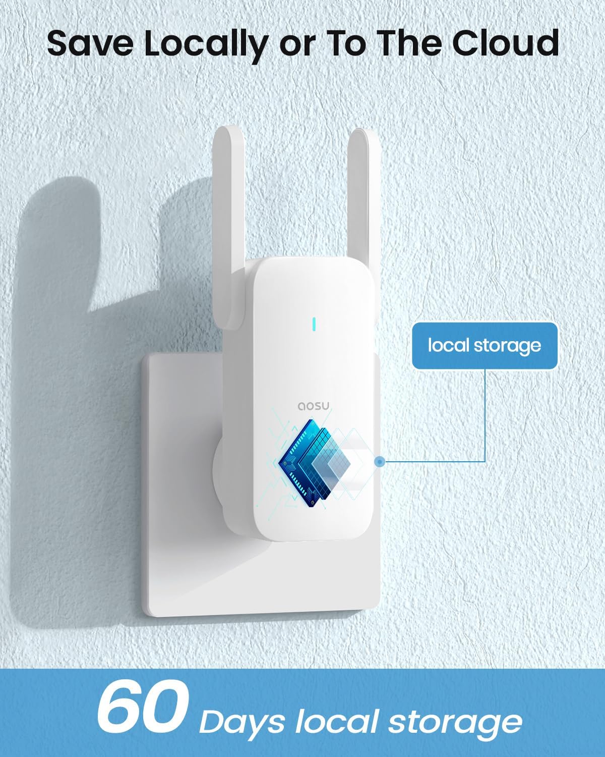 BNIB-Doorbell Camera Wireless Outdoor, aosu 5MP Ultra HD, 3D Motion Detection Video Doorbell with Chime