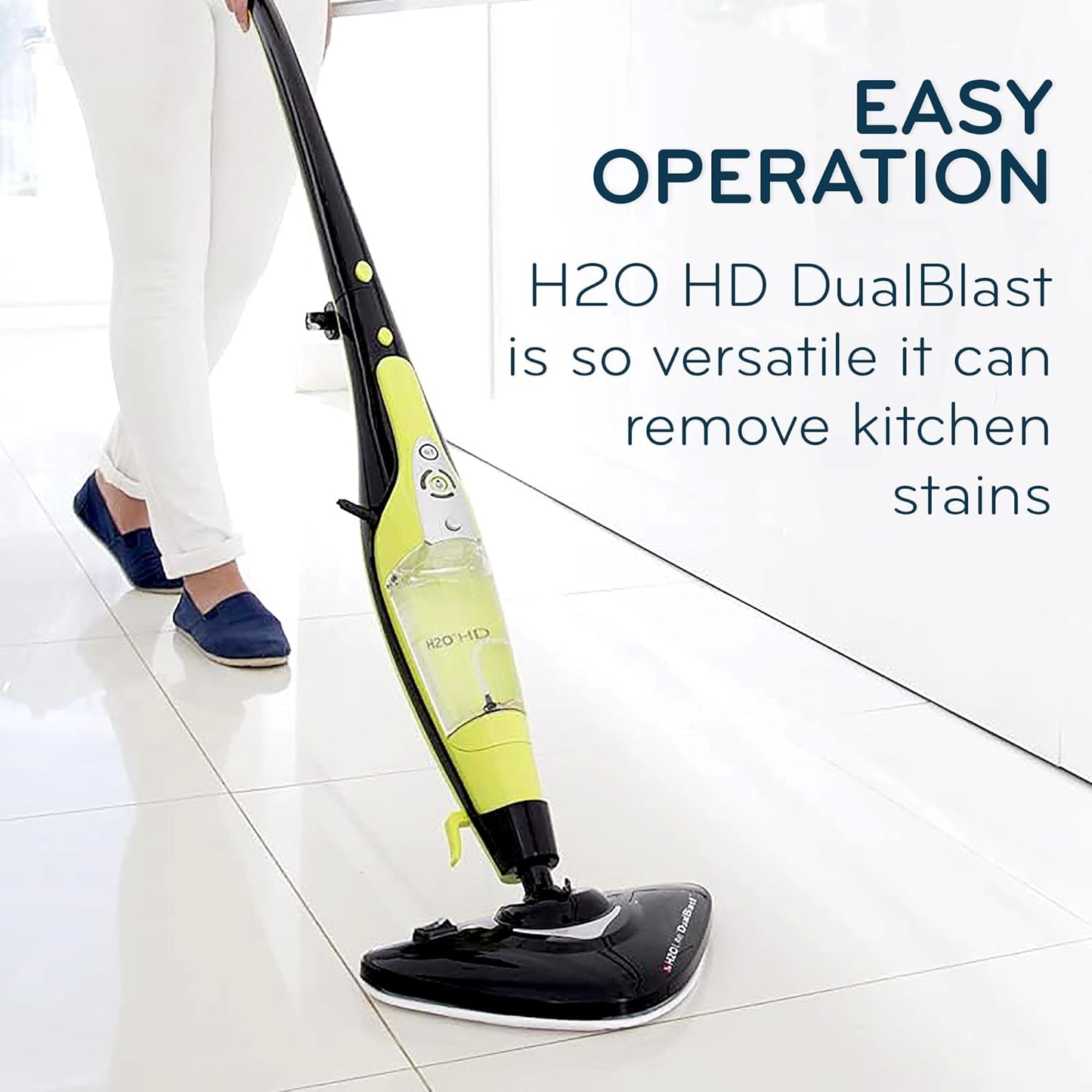BNIB-H2O HD 5 in 1 Handheld Steam Cleaner System with 14-Piece Accessory Kit for Home,-$120