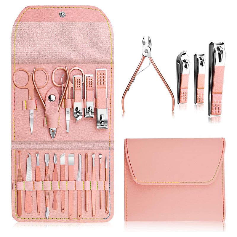 [BNIB] SUBESING 18-Piece Professional Manicure Set – Your All-in-One Grooming Solution!(Pink)-$15