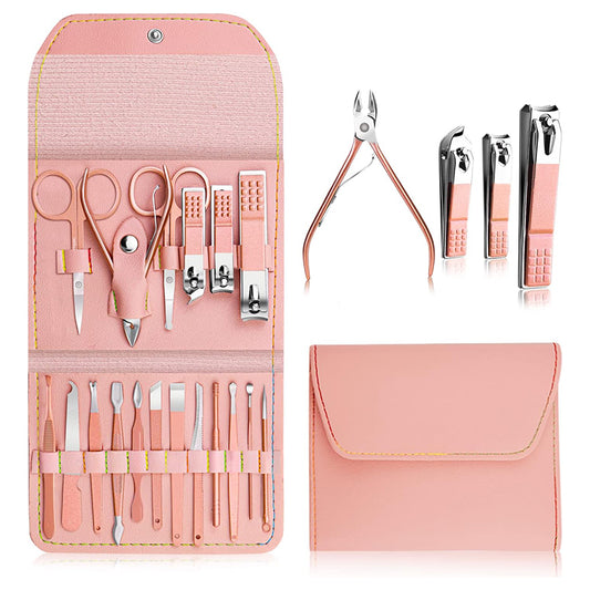 [BNIB] SUBESING 18-Piece Professional Manicure Set – Your All-in-One Grooming Solution!(Pink)-$15