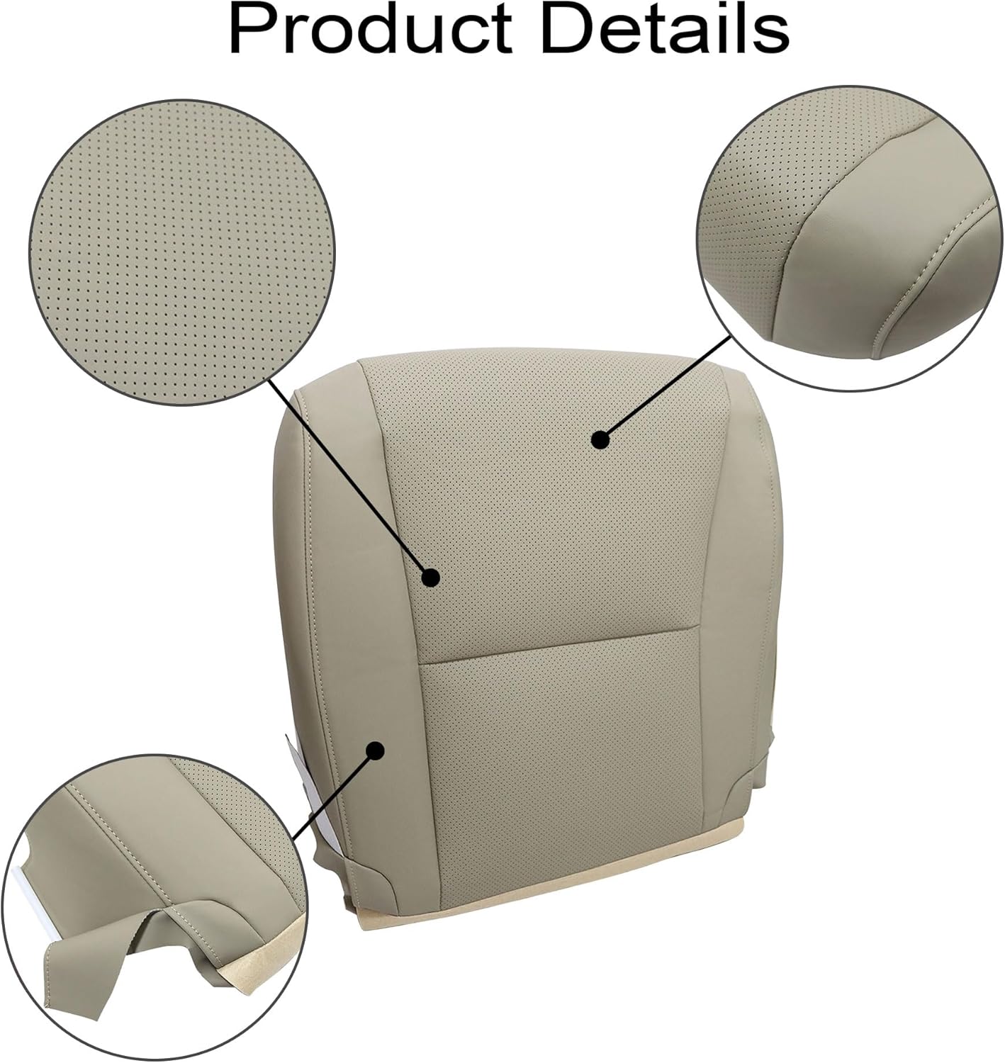 BNIB-EGXARTS Tan Perforated Microfiber Leather Seat Covers, Fits Lexus RX350 RX450h 2010-2015,-$40