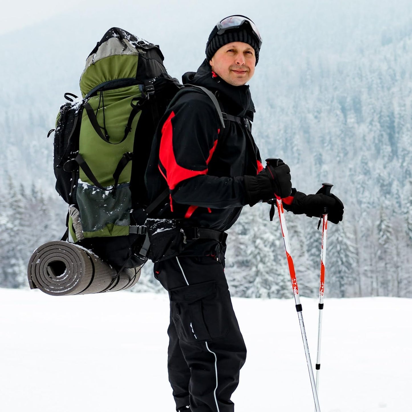 BNIB-OZERO Winter Gloves | Thermal Gloves with Warm Fleece and Anti-skid Suede - for Men & Women,Size: L