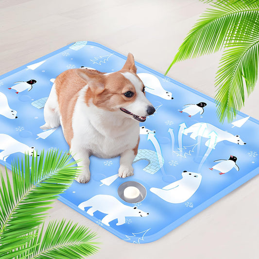 BNIB-Dog Cooling Mat Gel Cooling Mat for Dogs,35x23'', Non-Toxic Gel Self Cooling Pad for Dogs Cats