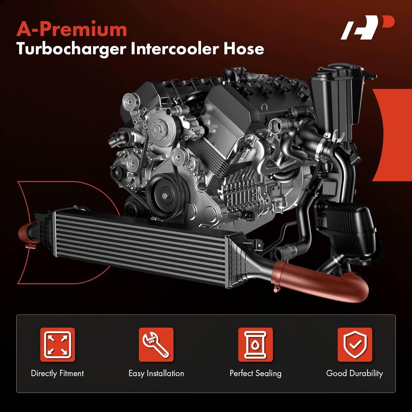 BNIB-Cold Side Intercooler Pipe Outlet Duct Hose w/IAT Compatible with Ford - 2011-2016 - F250,-$85
