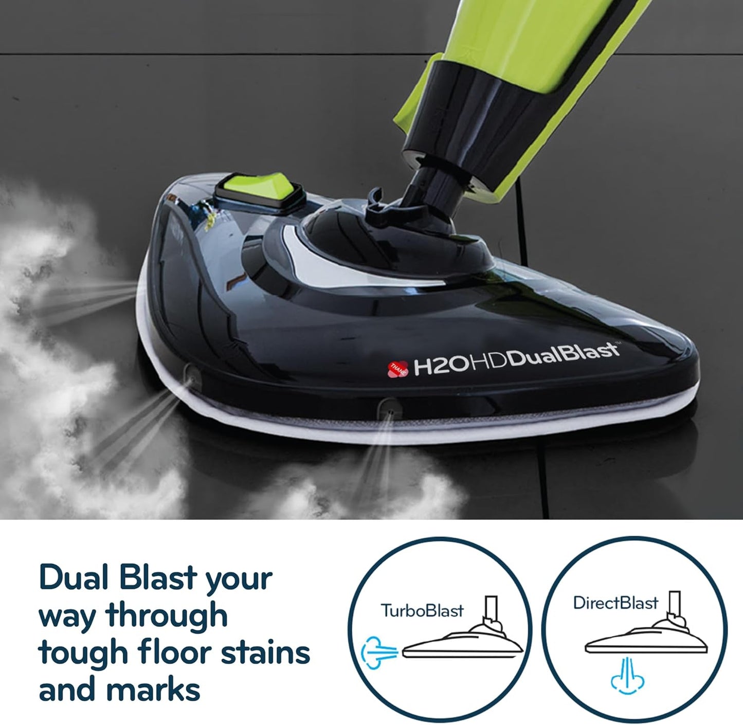 BNIB-H2O HD 5 in 1 Handheld Steam Cleaner System with 14-Piece Accessory Kit for Home,-$120