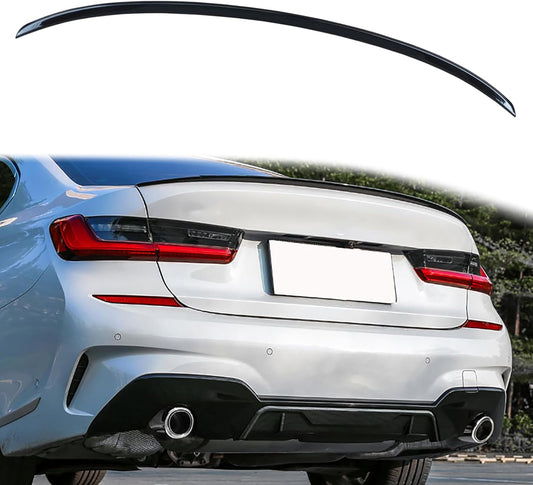 BNIB-NINTE Rear Spoiler for BMW 3 Series G20 Sedan 2019 to 2025 ABS Gloss Black Rear Trunk Splitter Wing