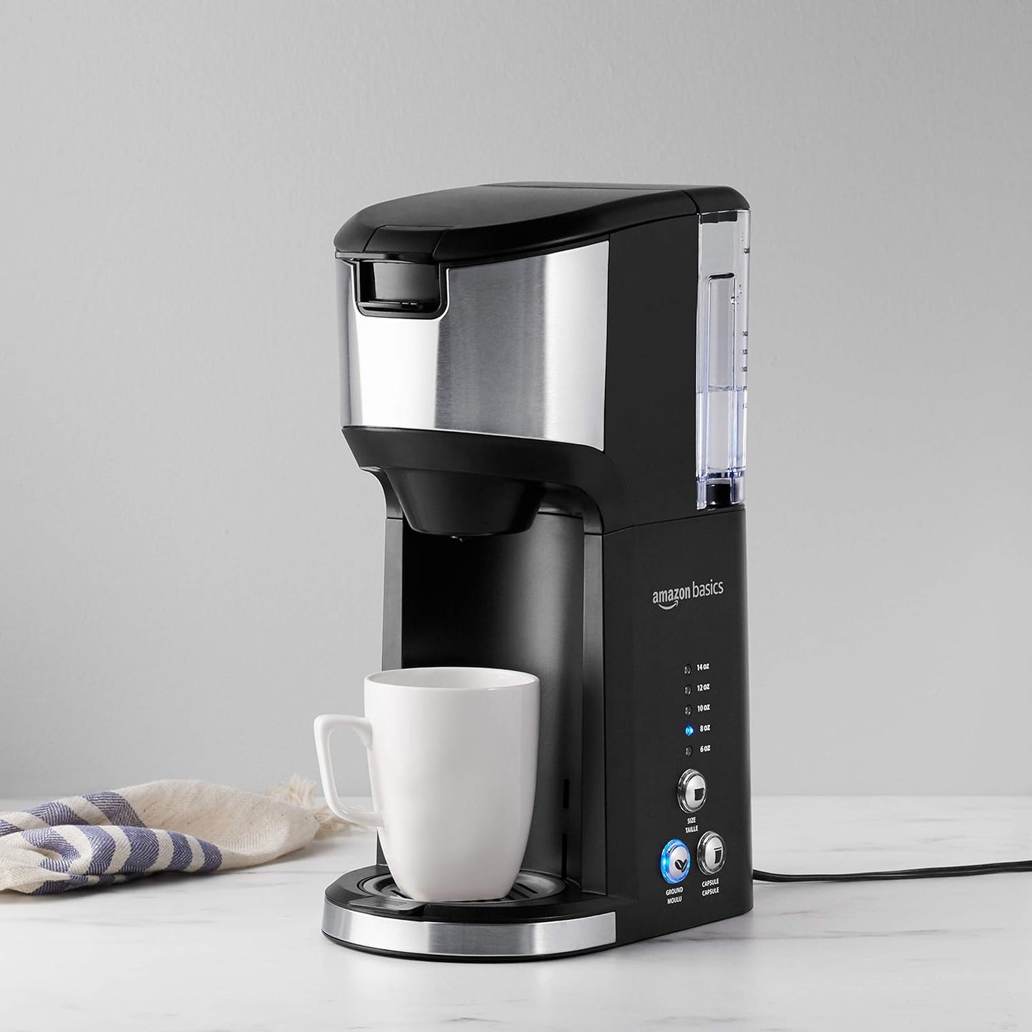 Open box 95% like New Amazon Basics Drip Coffee Maker with Dual Brewing Mode, Auto Shut-off,-$40