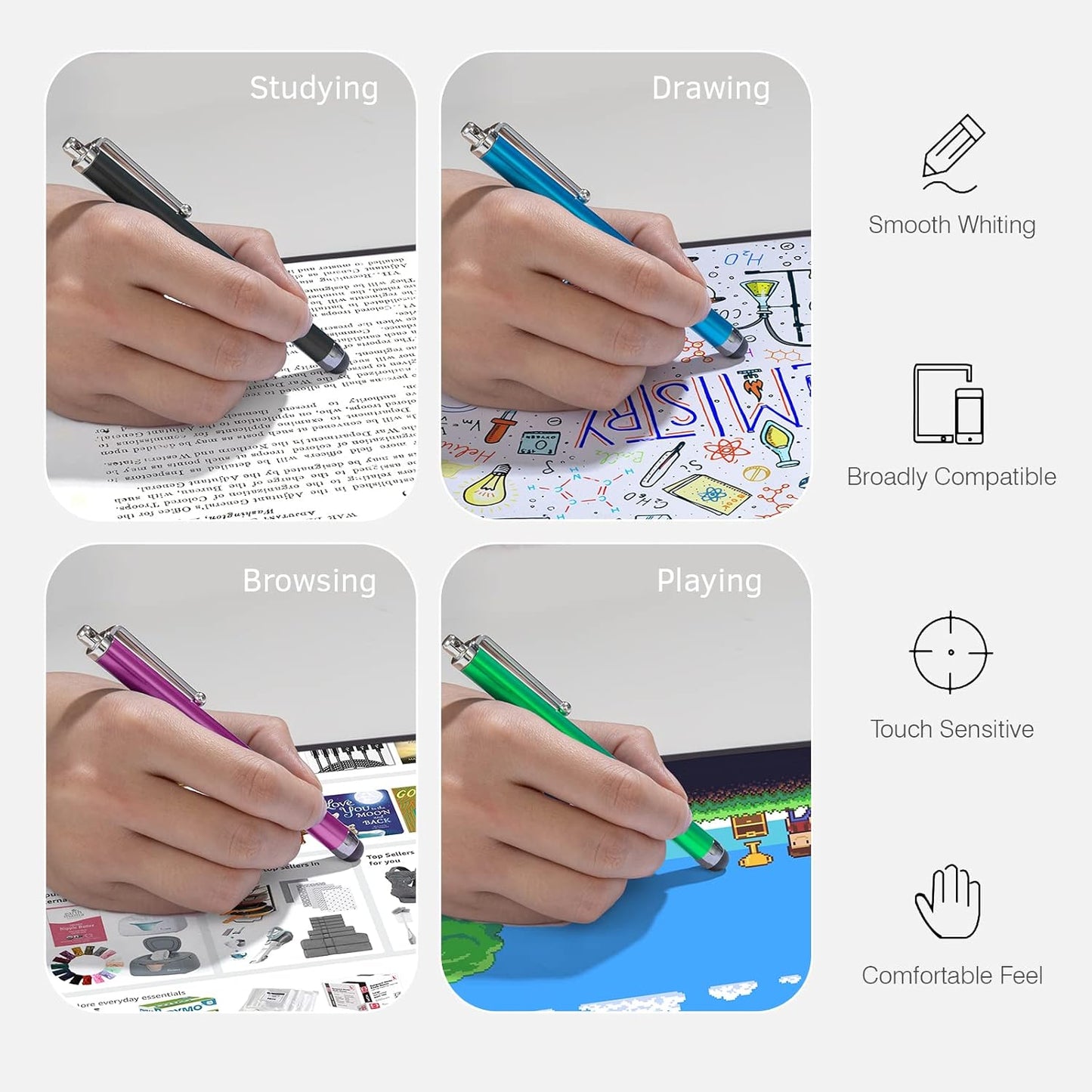 BNIB-Abiarst High Precision Universal Stylus for iPad iPhone Tablets Samsung Galaxy