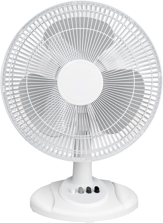 Brand New Assemble Oscillating Table Fan Quiet 3-Speed 12-Inch Adjustable Tilt Fan,-$10