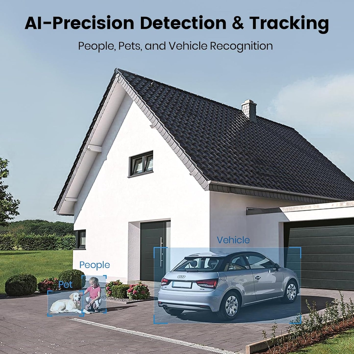 BNIB-AOSU Floodlight Camera Wired, 3K UHD Security Camera Outdoor, 360° Coverage Surveillance,-$120