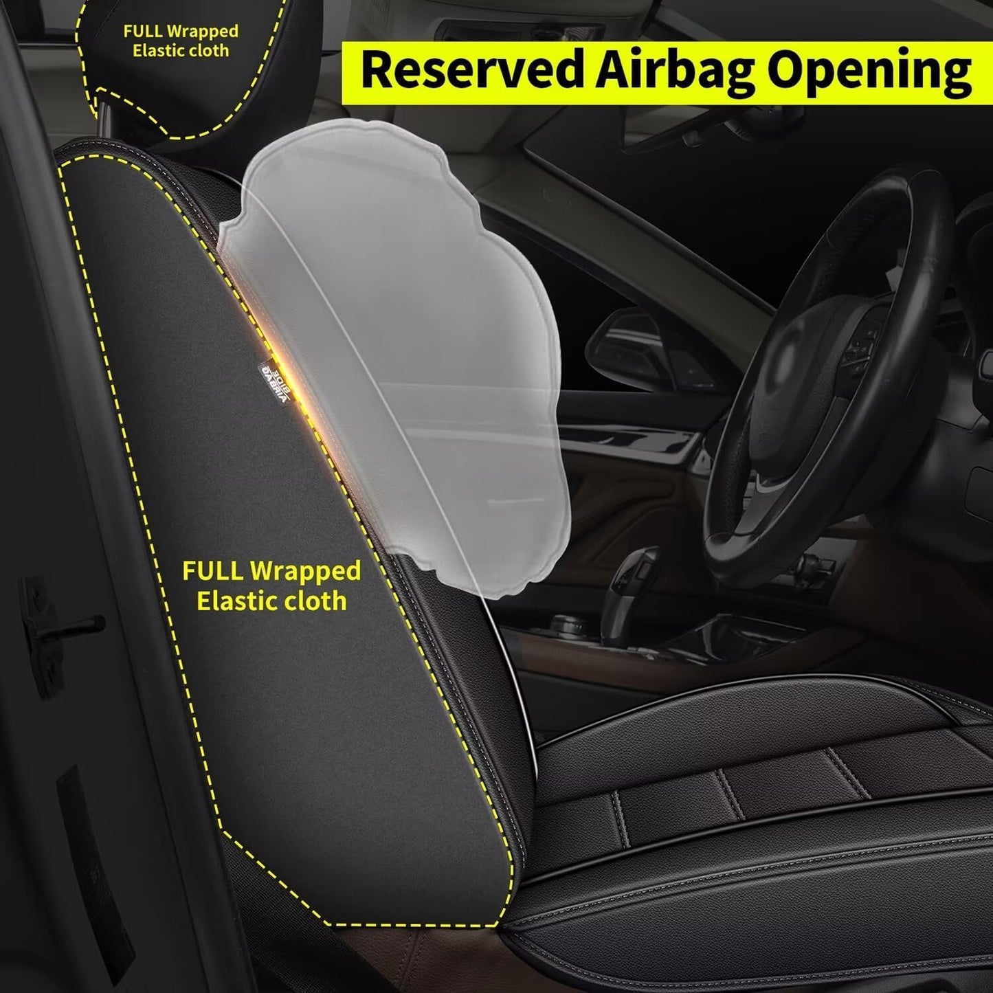 BNIB-Full Set Car Seat Covers Fit for Subaru Outback 2010-2026 Luxury Leather, (5 Seats, Black),-$150