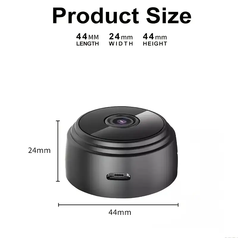 BNIB-1080P Mini WiFi Security Camera – Wireless Remote Monitor with Night Vision & Magnetic Mount,-$10