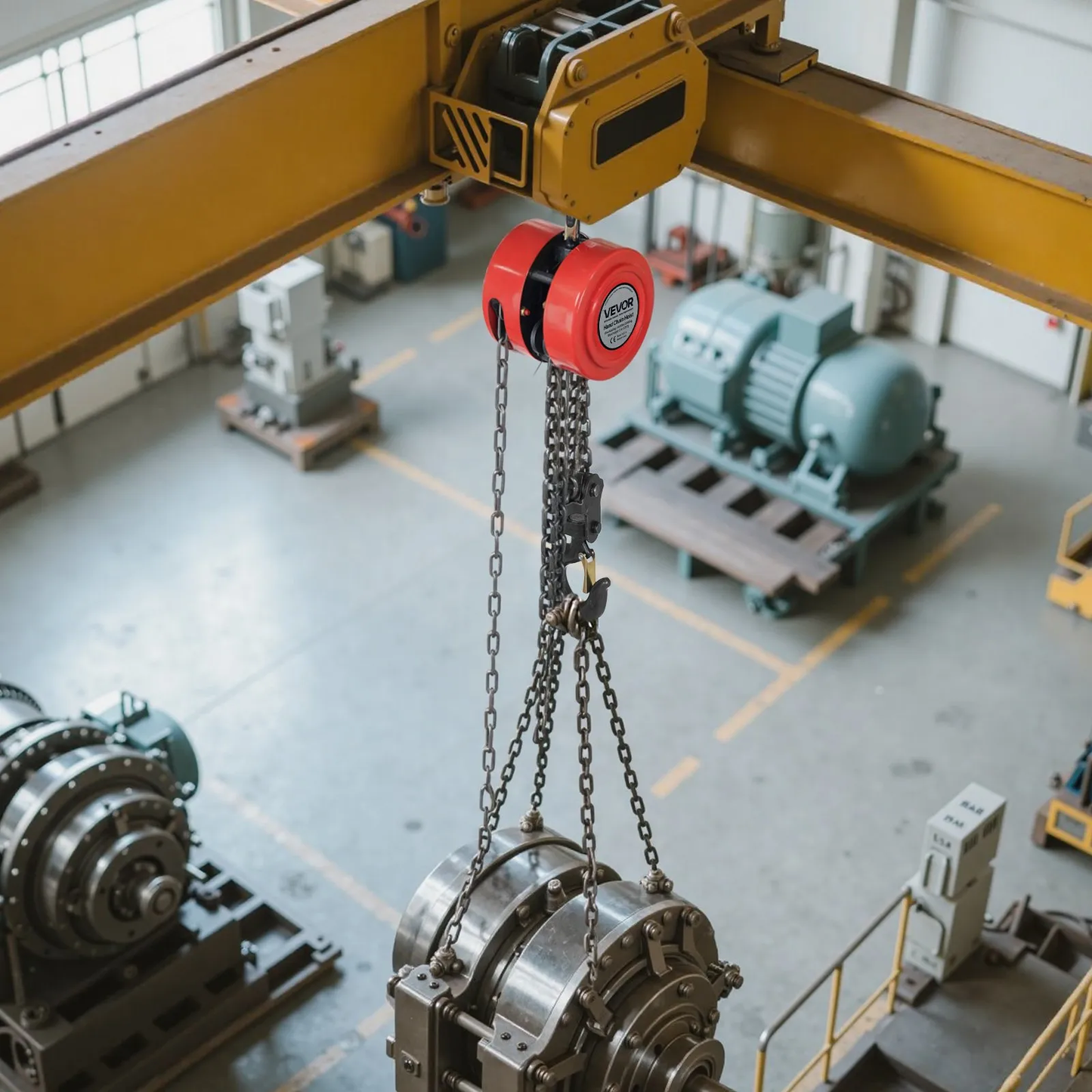 VEVOR Hand Chain Hoist, 2 Ton 4400 lbs Capacity, Manual Chain Block with Upgrade G70 Galvanized Chain,-$40