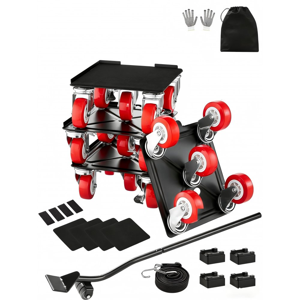 VEVOR Furniture Dolly, Maximum Load 3474 lbs, Heavy Duty Furniture Movers with 5 360°,-$45